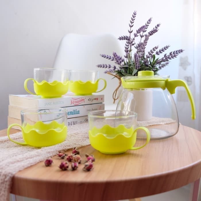 Jual Tea  Pot  Set 5 in 1 Tempat Minum Teh Teko Set Cangkir 