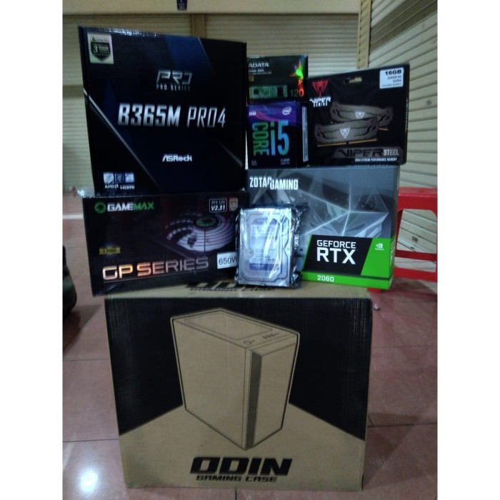 Jual PC RAKITAN GAMING DESIGN INTEL i5 9400F RAM 16GB 