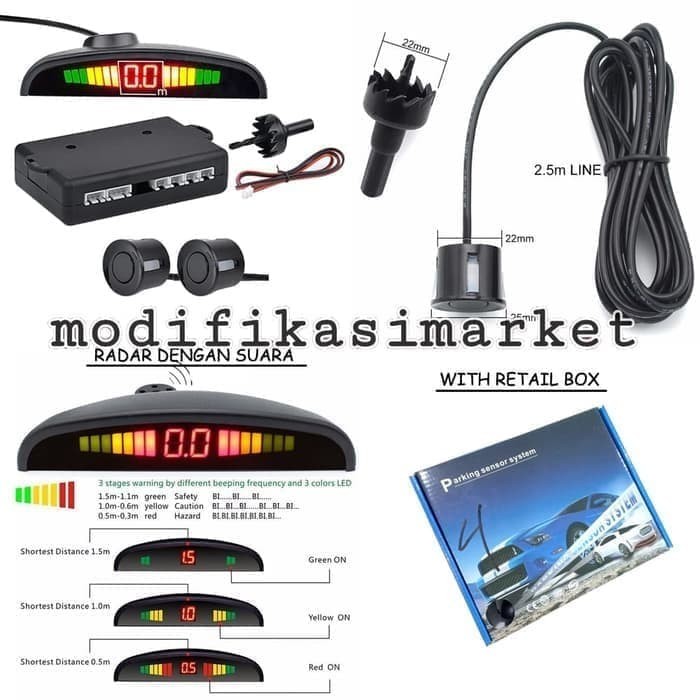 Jual Sensor Parkir Mobil 2 Titik Sensor Parkir Belakang Universal Jakarta Barat Titan Zeus Tokopedia