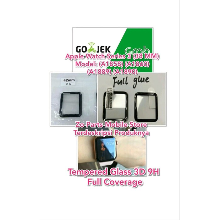 Jual Tempered Glass 3d 9h Full Coverage Apple Watch Series 3 38 Mm A1860 Jakarta Barat Ayrra Mart Tokopedia
