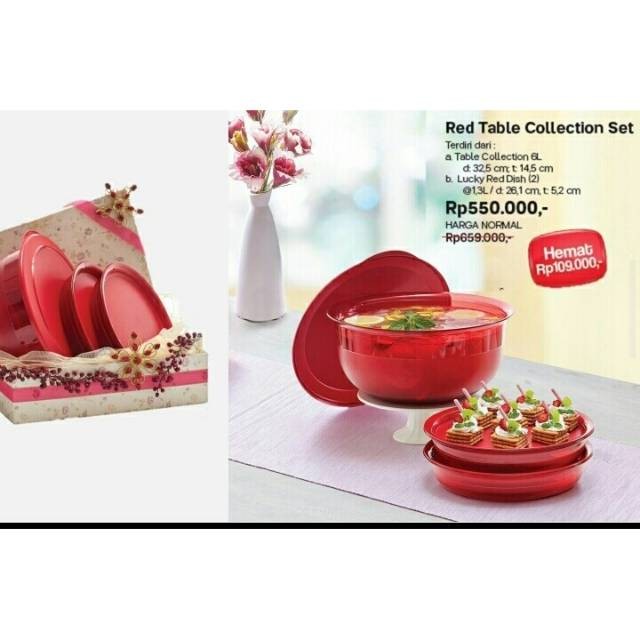 Jual Red Table Coll Set Kota Salatiga Mira Shop Salatiga Tokopedia