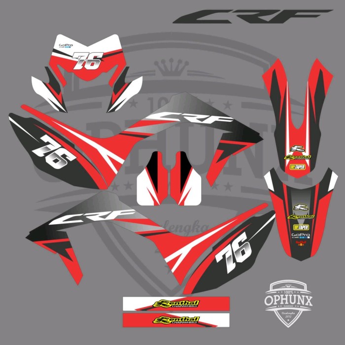 Jual Stiker Decal Honda Crf 150 L Sticker 76 Jakarta Barat Bajuku2 Tokopedia