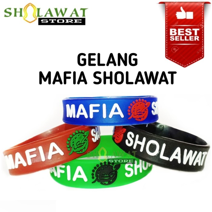 Jual Gelang Karet Mafia Sholawat Keren Terbeken Orange Kab