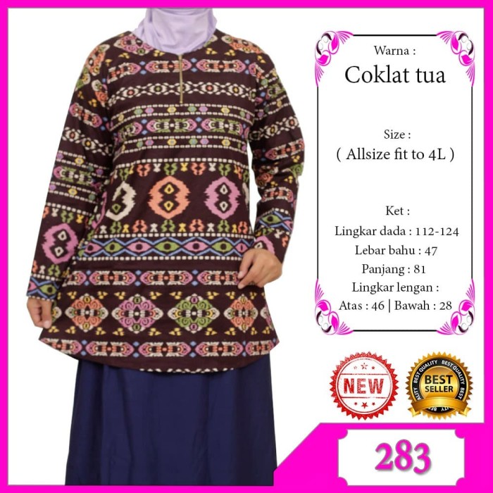 Jual Baju  Atasan  Batik  Jumbo XXXL Blouse Wanita BIG  SIZE  