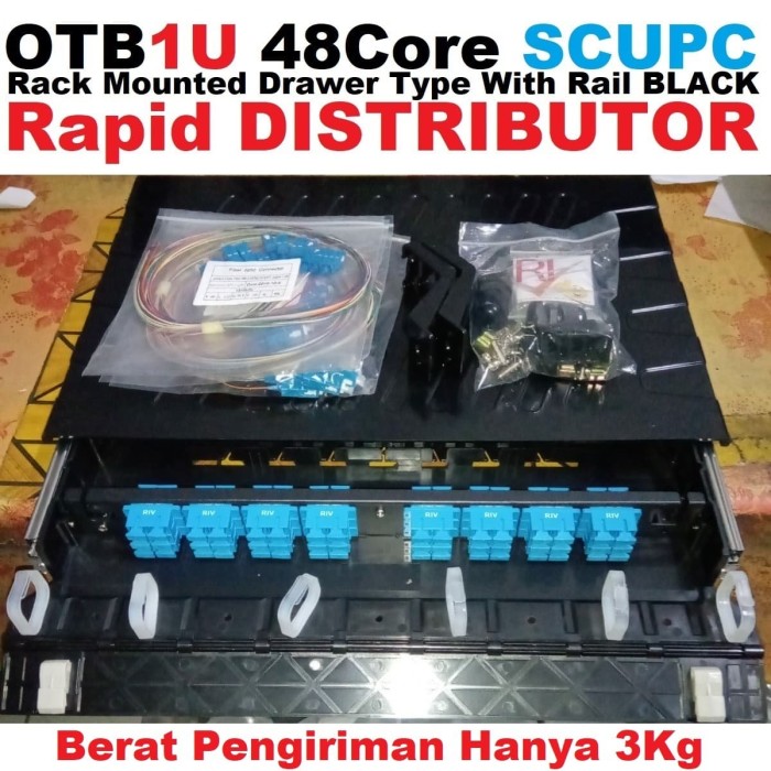 Jual OTB/Optical Terminal Box 48 Core SC SET RackMount FO