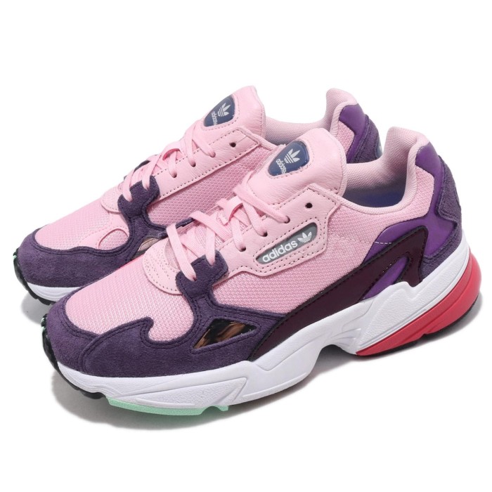 purple adidas falcon