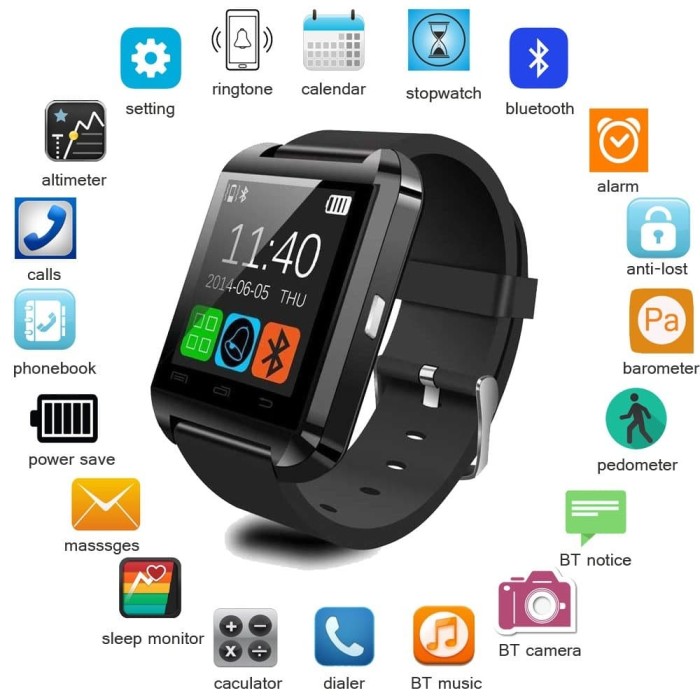 smart watch u8s bluetooth wrist watch