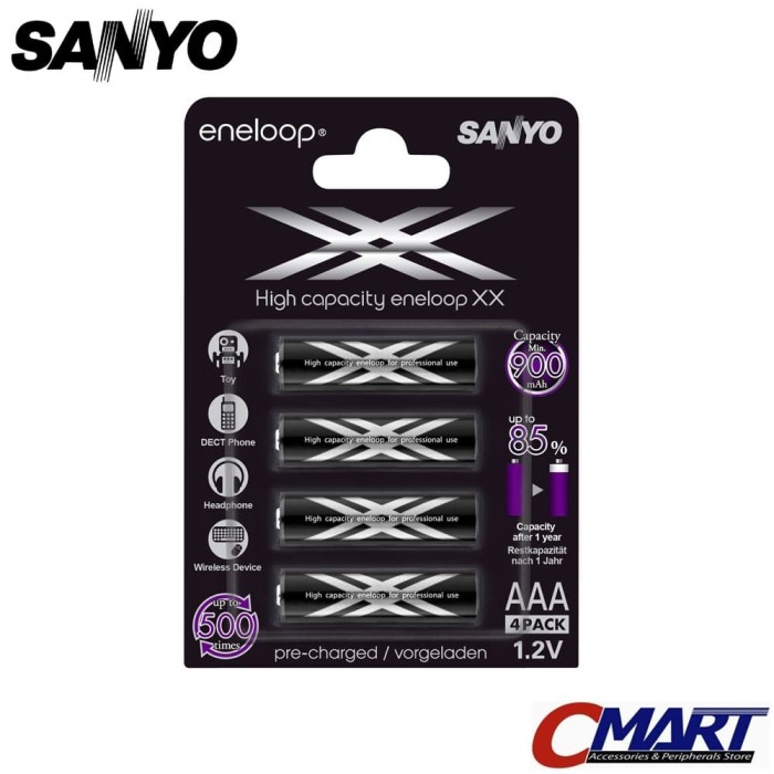 Jual Sanyo AAA eneloop XX Rechargeable Battery Baterai