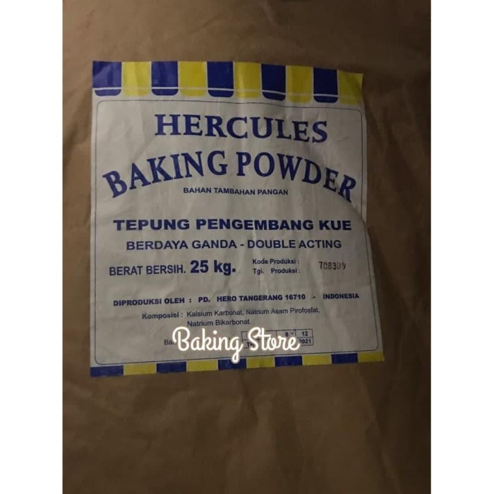 Jual Baking Powder Hercules Double Acting - Repack 500gr ...