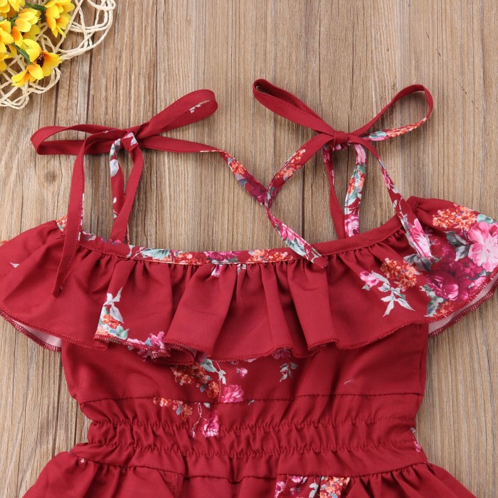 baby girl off the shoulder romper