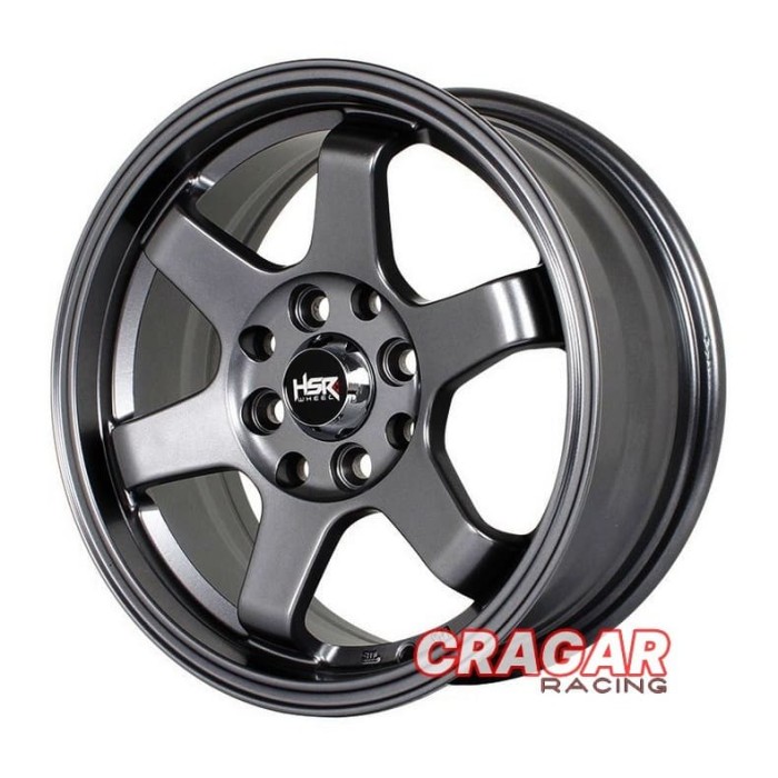 Jual Velg Racing HSR TOKYO R14 Grey  Honda Brio Agya  