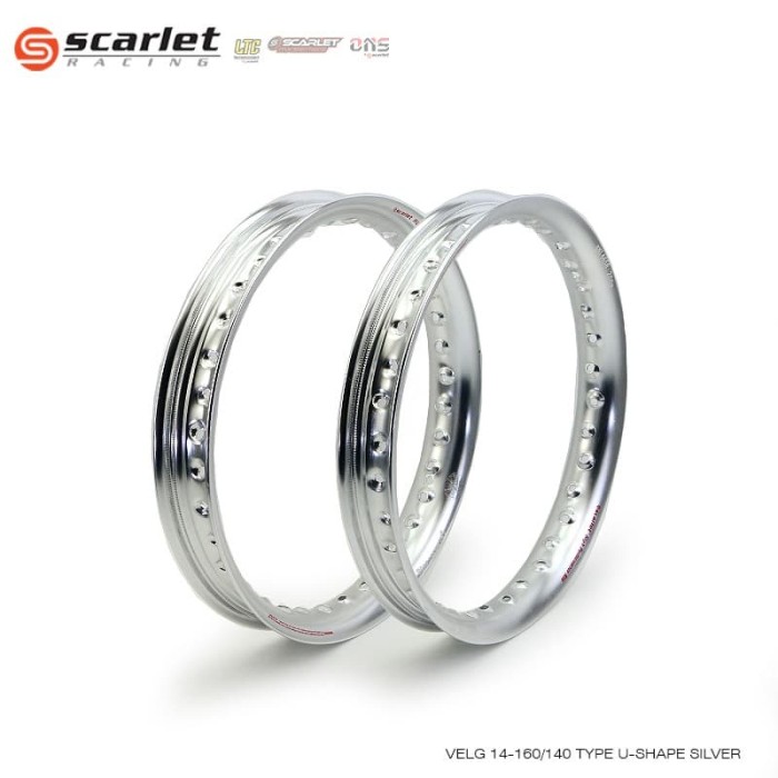 Jual SCARLET RACING  Velg  ring  14  160 140 U Shape Silver 