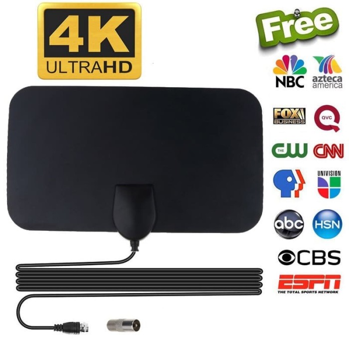 Taffware Antena TV Digital DVB-T2 4K High Gain 25dB - TFL-D139 - Black -  JakartaNotebook.com