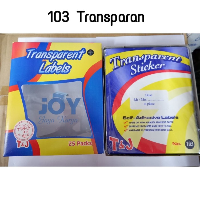 Jual TOM N JERRY LABEL UNDANGAN NO 103 TRANSPARAN  LABELS 