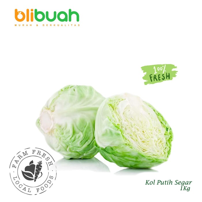 Jual Kol Putih SEGAR 1Kg Kol Kubis Sayur Kol Sayur 