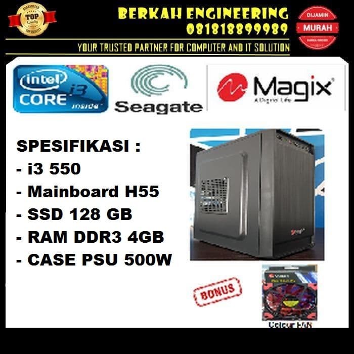 Jual KOMPUTER PC RAKITAN CORE i3 550 SSD 128GB REQ BY 