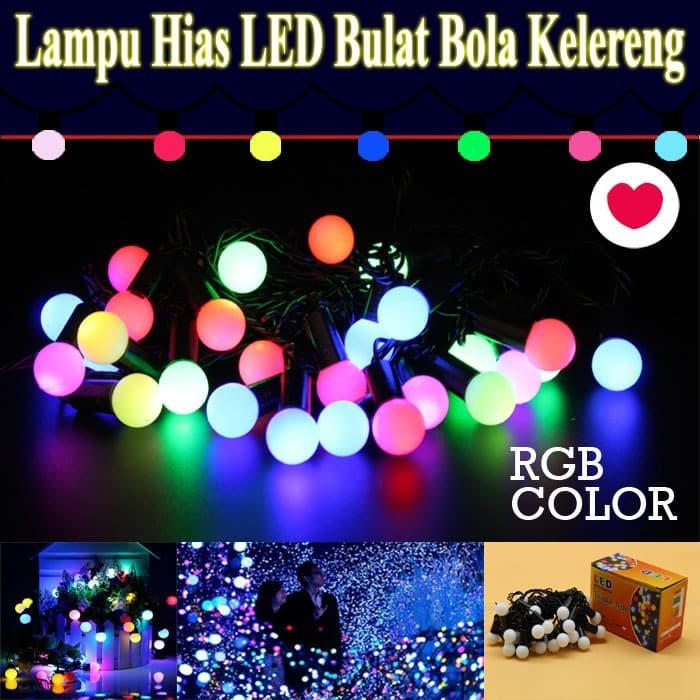 Jual Lampu  Natal Led Lampu  Hias  Tumblr bola  Bulat Kelereng 