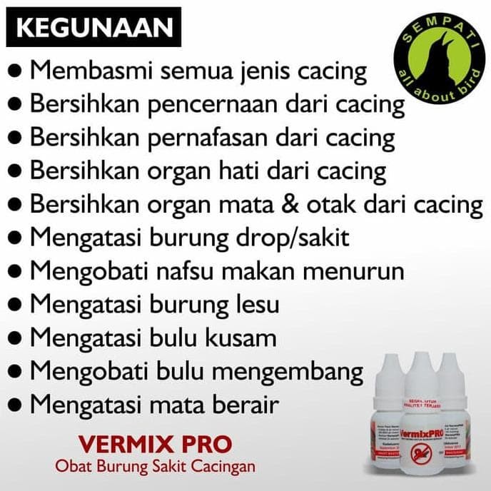Jual Hot Sale Vermix Pro Smart Mastering Obat Burung Sakit