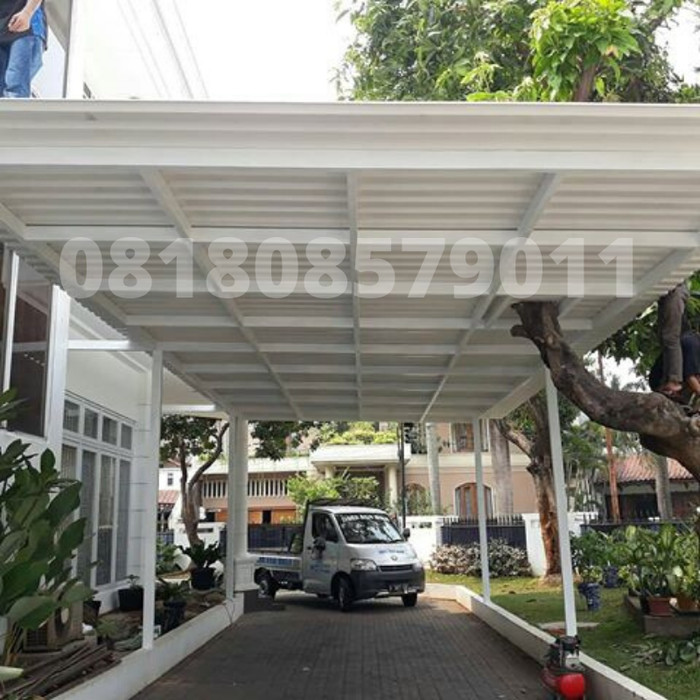 Jual Kanopi  solartuff solarflat  3mm  rangka hollow alderon 