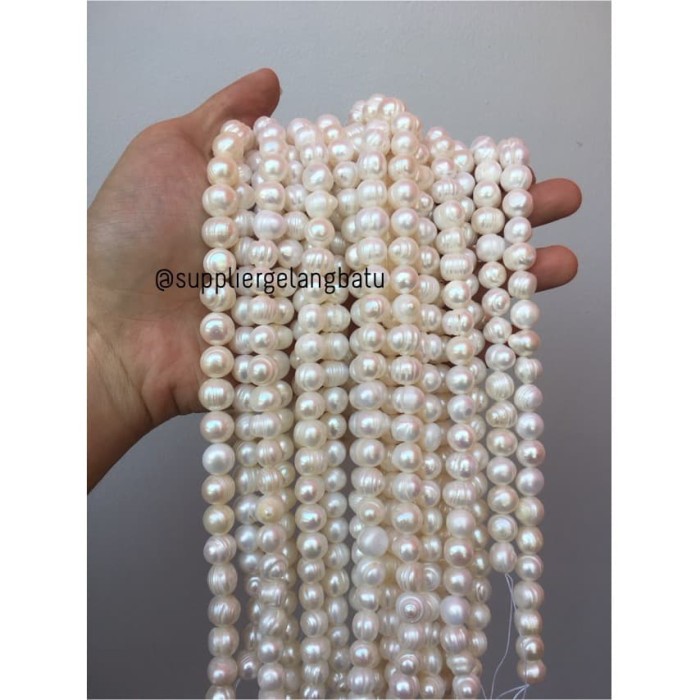 Jual Bahan Aksesoris Mutiara  Air  Tawar  Barok  Baroque 8 x 