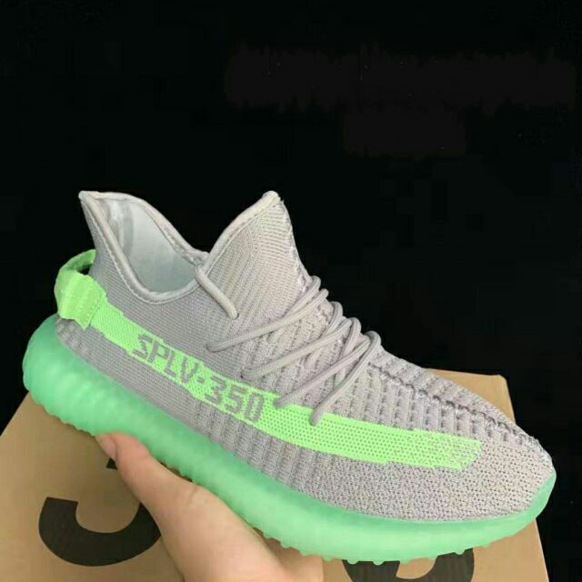 green and grey yeezys