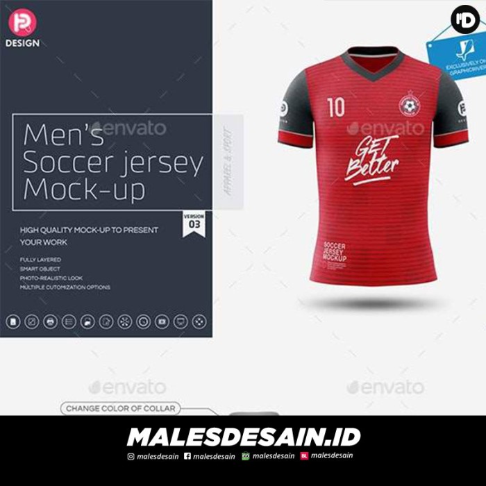 Download Free Jual Mens Soccer Jersey Mockup V3 Desain Malesdesain Jakarta Timur Malesdesain Tokopedia PSD Mockups.