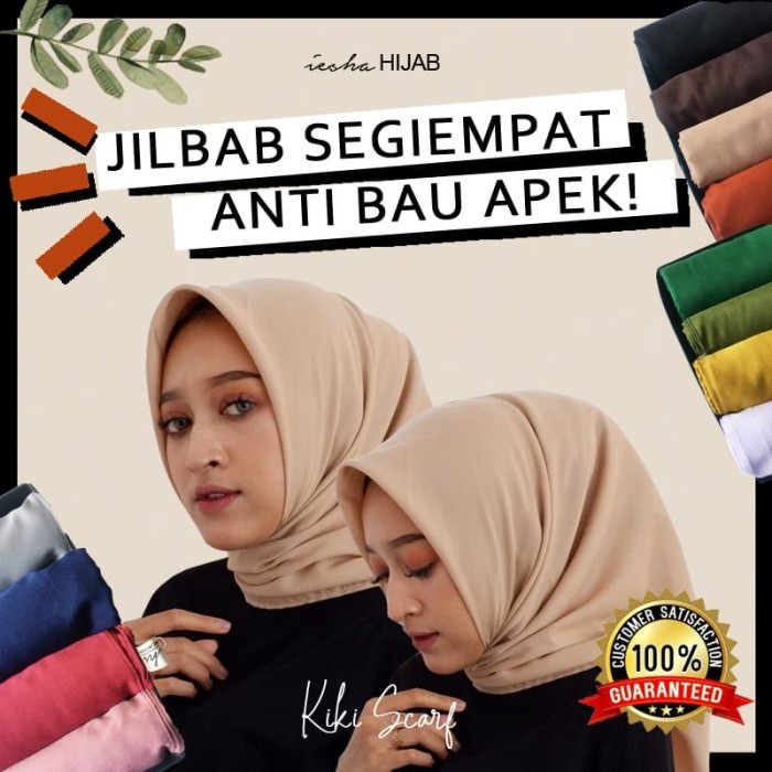 Jual Jilbab segiempat hitam polos,hijab square, jilbab