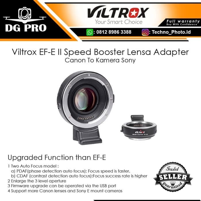 Jual Viltrox EF-E II Speed Booster Lensa Adapter Canon To Kamera Sony