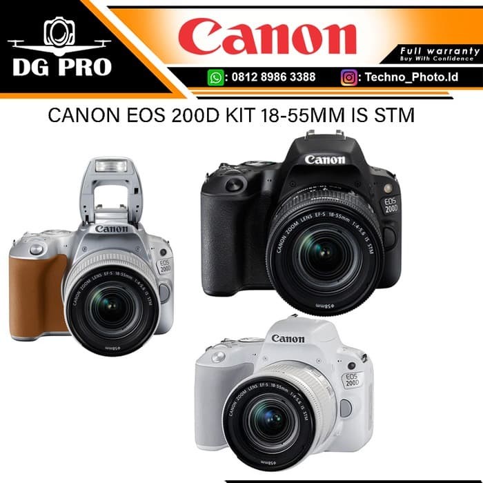 Jual Canon EOS 200D Kit 18-55mm IS Stm WIFI - Camera DSLR