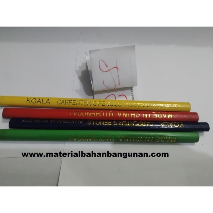 Jual Pensil  Tukang Bangunan Alat  Tulis  di Kayu Koala Warna 