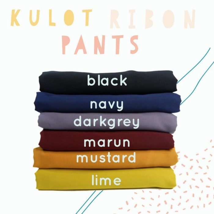 Jual Celana  kulot  kulot  ribon kulot  wolfis  milo Kab 