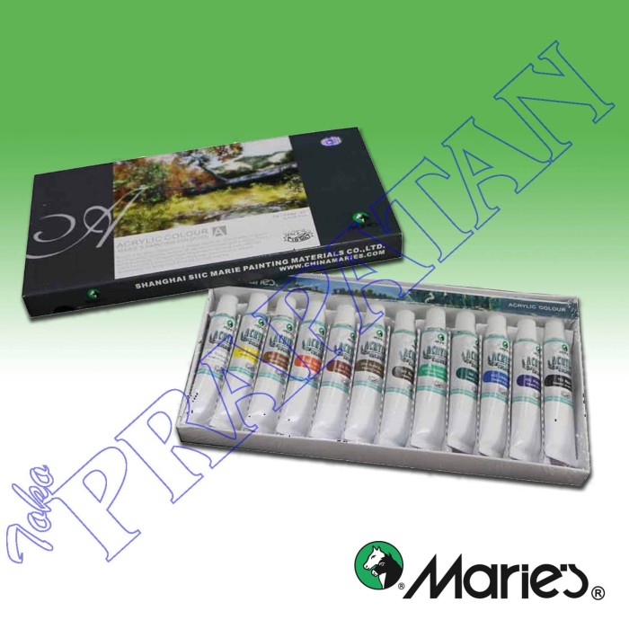 Jual Maries  Acrylic Color cat  akrilik  set 12 warna 