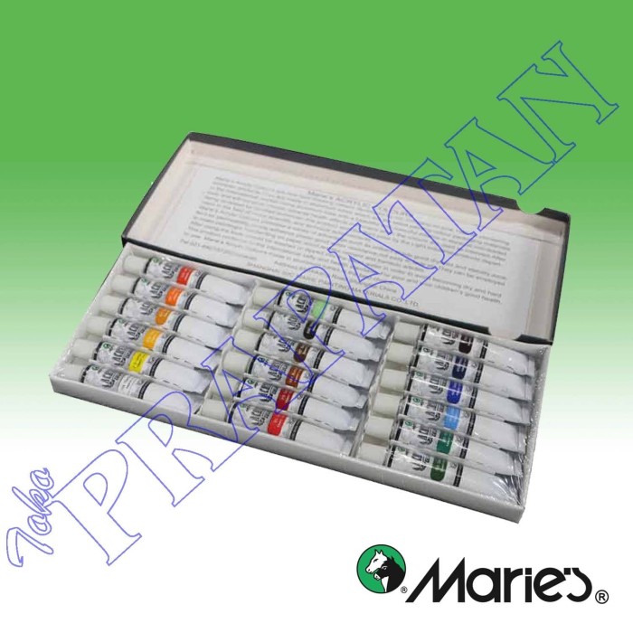 Jual Maries  Acrylic Color cat  akrilik  set 18 warna 