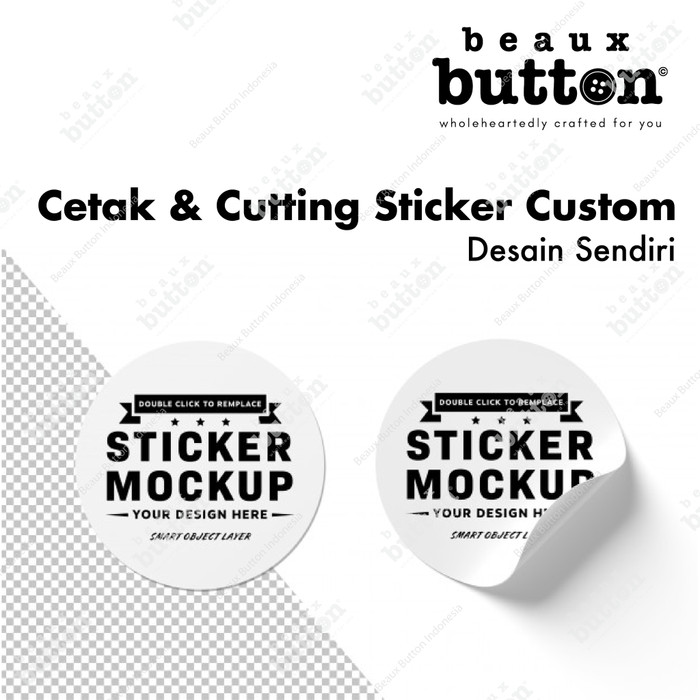 Jual CETAK STICKER CUTTING DESAIN SENDIRI CUSTOM - UKURAN