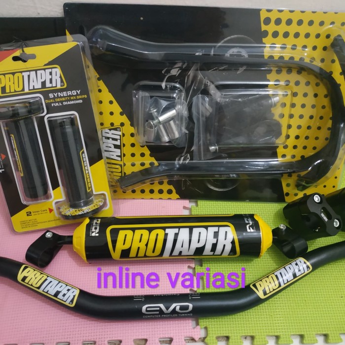 Foto Produk Stang fatbar protaper low evo grip protaper klx trail crf cb150-tiger dari inline variasi