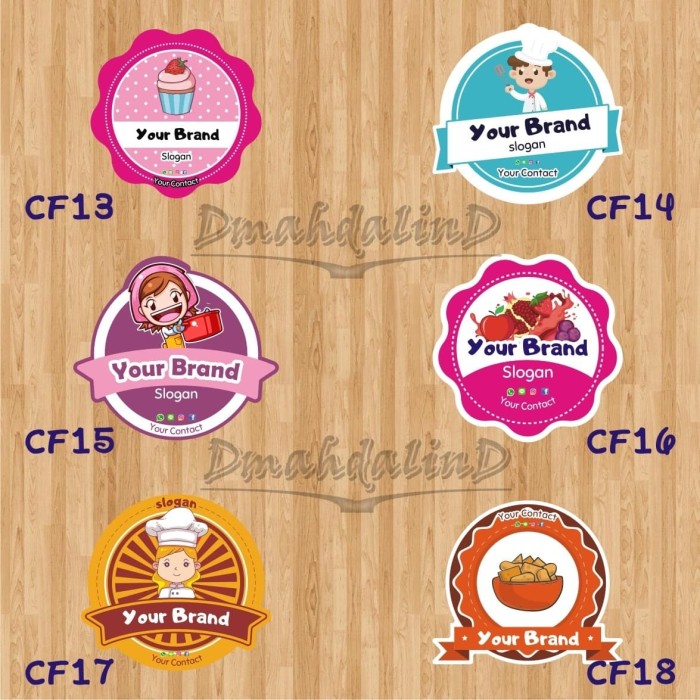 20 Ide Desain Stiker Untuk Jualan  Makanan Aneka Stiker  