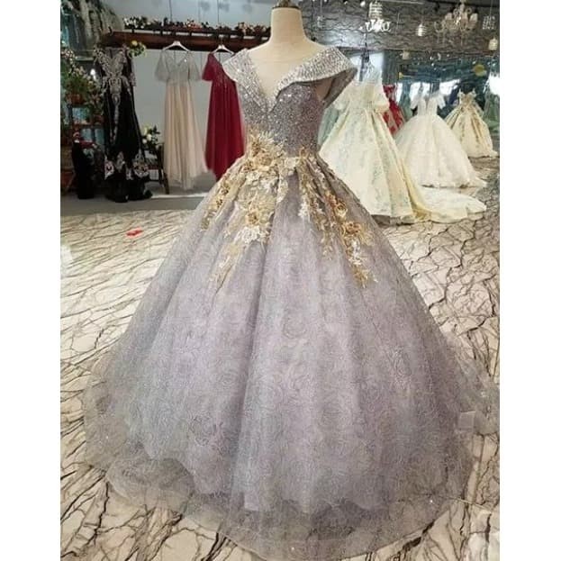 Jual Gaun Pengantin Sabrina Gaun Pernikahan Silver Wedding Dress Kab Tangerang Wedding Mart 2 Tokopedia