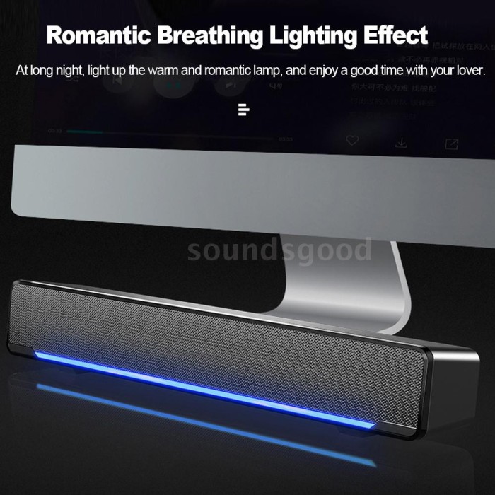 SADA V-196 3D Bluetooth Wireless TV Sound Bar Speaker USB Home Theater Subwoofer