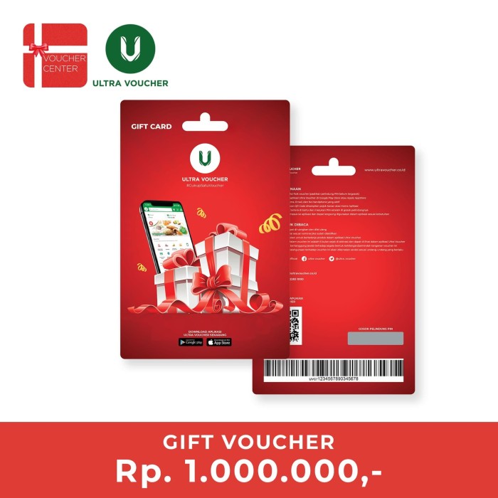 Jual Ultra Voucher Fisik Rp 1.000.000 (Special Gift Card