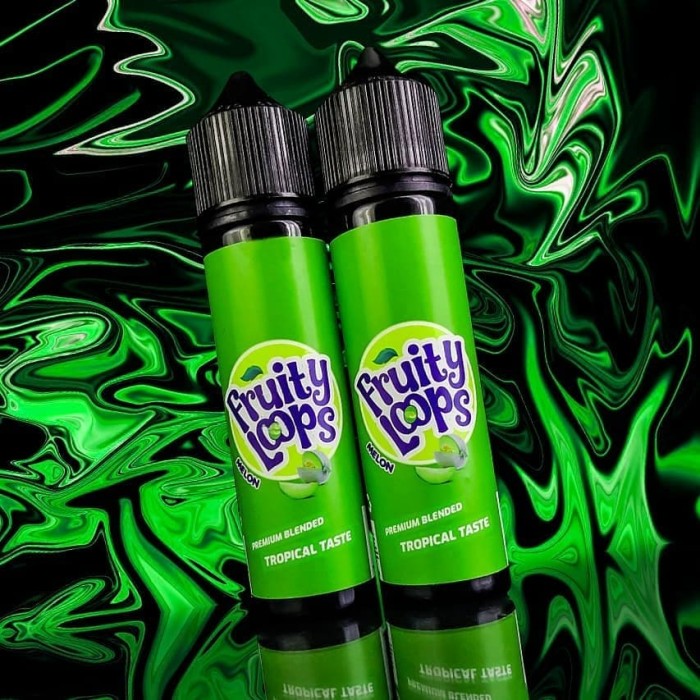 Jual Bercukai Fruity Loops Melon 60ml 3MG Liquid Vape Vapor Vaping