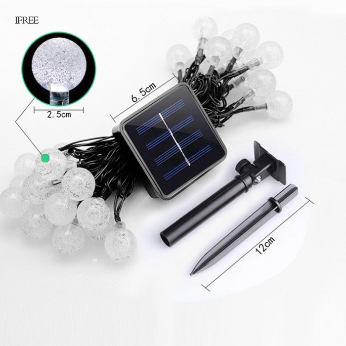 Jual Import 30 Led Globe Light String Solar Powered 8 Modes 30 Led Globe Light String Solar Powered