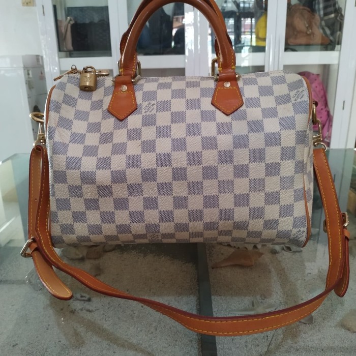 Jual Preloved Louis Vuitton Damier Azure Sdy 30 Jakarta Timur Louis Vuitton Damier Azure Sdy