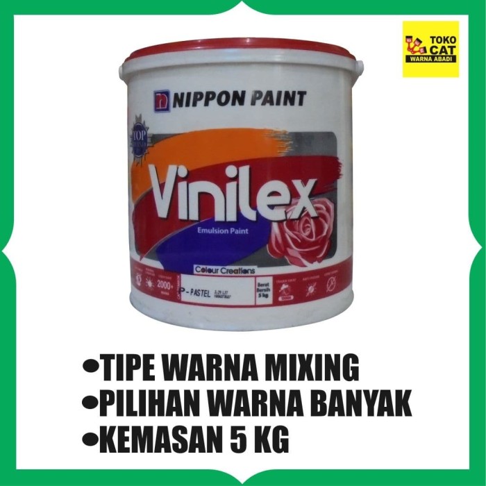 Jual Cat  Tembok  Nippon Vinilex  Mixing Oplos 5  Kg  WARNA  