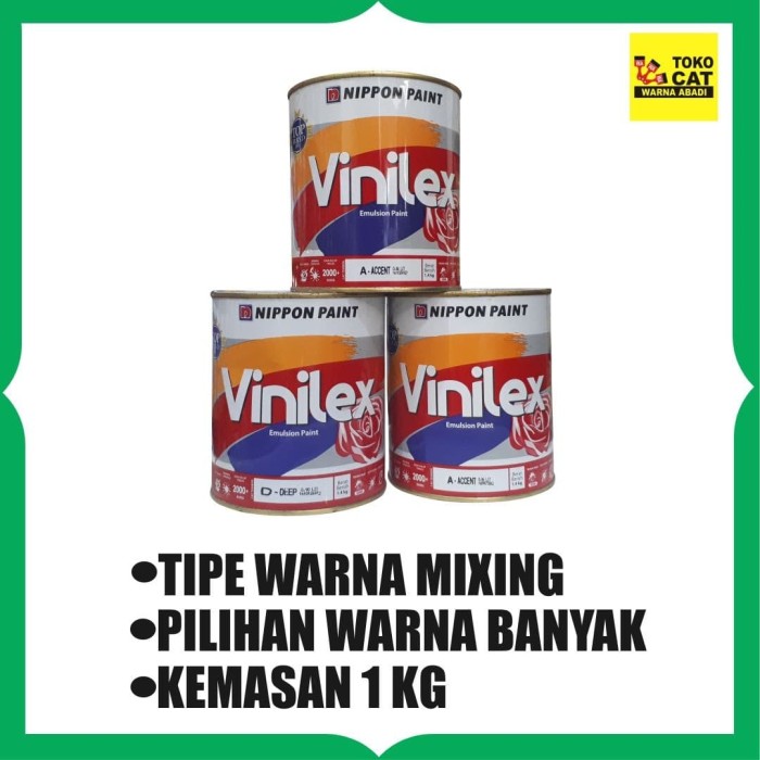 Jual Cat  Tembok  Nippon Vinilex Mixing Oplos 1 Kg WARNA 