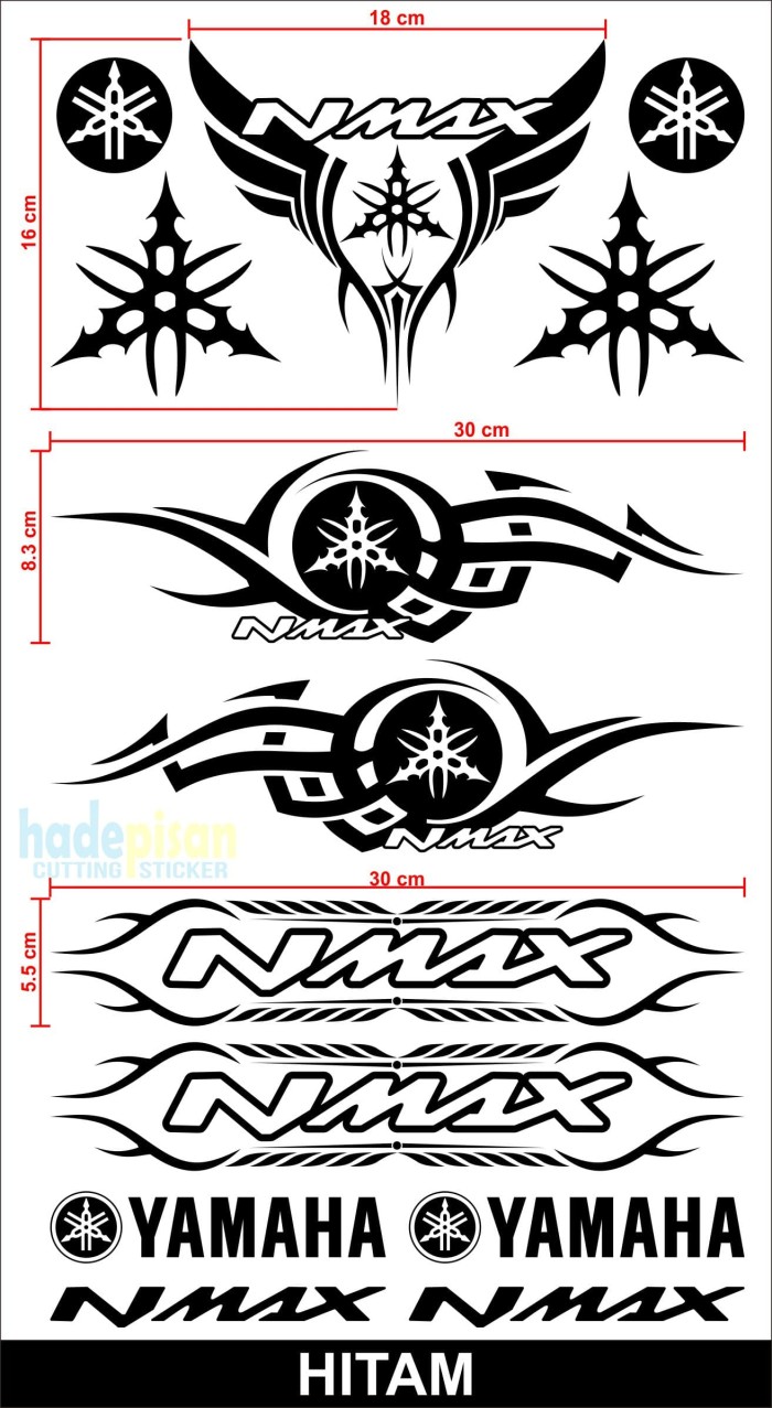 Jual Stiker Motor Cutting Sticker Body Motor Yamaha Nmax Tribal