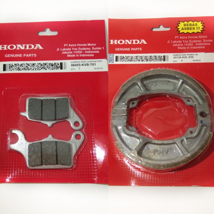 Jual Kampas Rem Depan Belakang Beat Vario Scoopy Spacy Honda Ahm Kab Tangerang Accessoriesmotorkartini Tokopedia