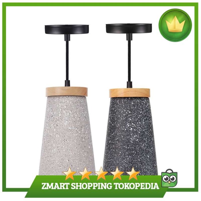 Jual Modern Wall Lamp Concrete Pendant Light Timber Top 1 5m Cable Ceiling Jakarta Pusat Zmart Ping Tokopedia