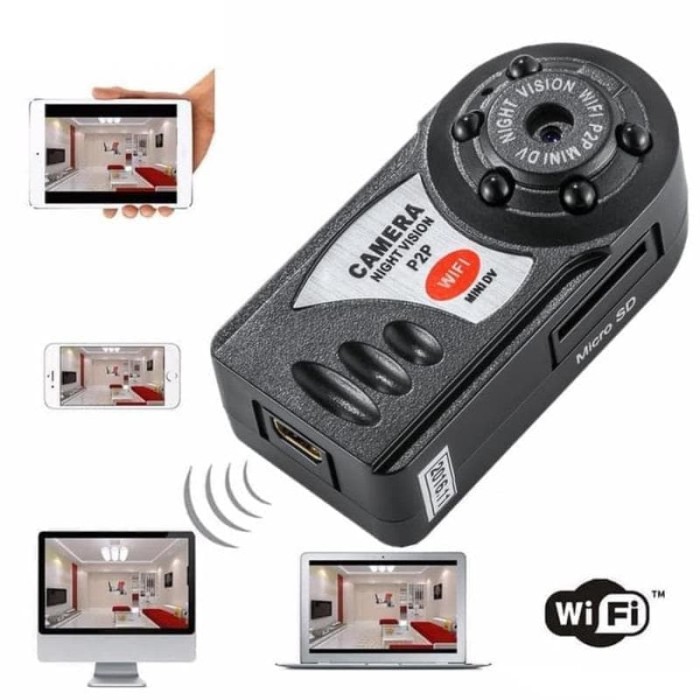 1x HD Q7 Wireless WIFI Mini Hidden Camera P2P DV Video Recorder DVR Night Vision