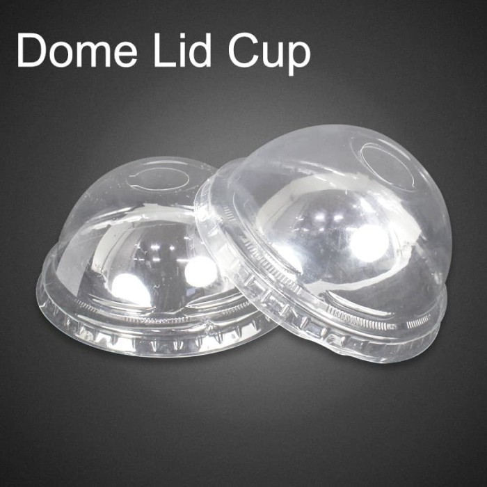 Dome Lid / Tutup Cembung Gelas Plastik PP Poly 12gr Clear
