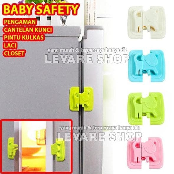 Jual Pengaman Cantelan Kunci Pintu Kulkas Laci Closet Baby Safety Pengaman Cantelan Kunci Pintu Kulkas Laci Closet Baby Safety Lock